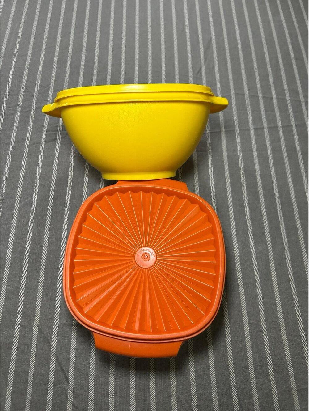 Vintage Tupperware: 837-14 Yellow + 839-18 Orange